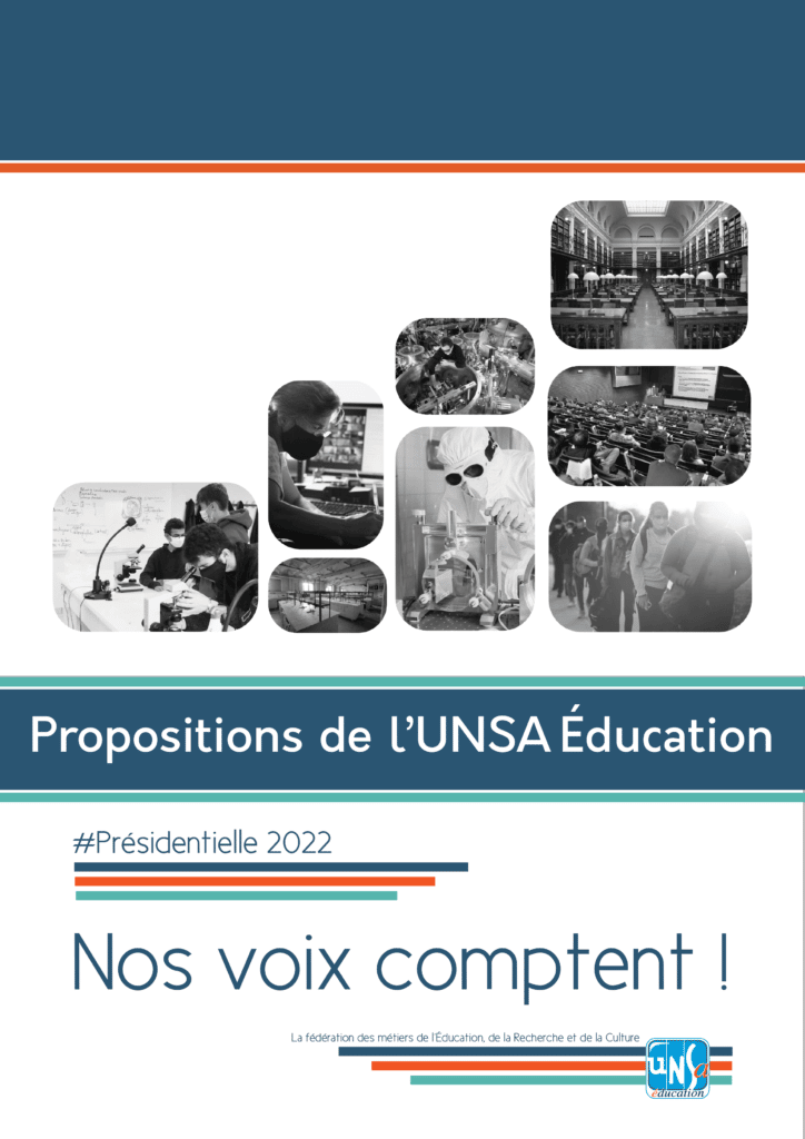 Aperçu de la publication « UNSA Éducation: programme ESR »