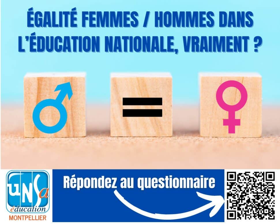 Montpellier, égalité femmes-hommes, participez à l'enquête de l'UNSA
