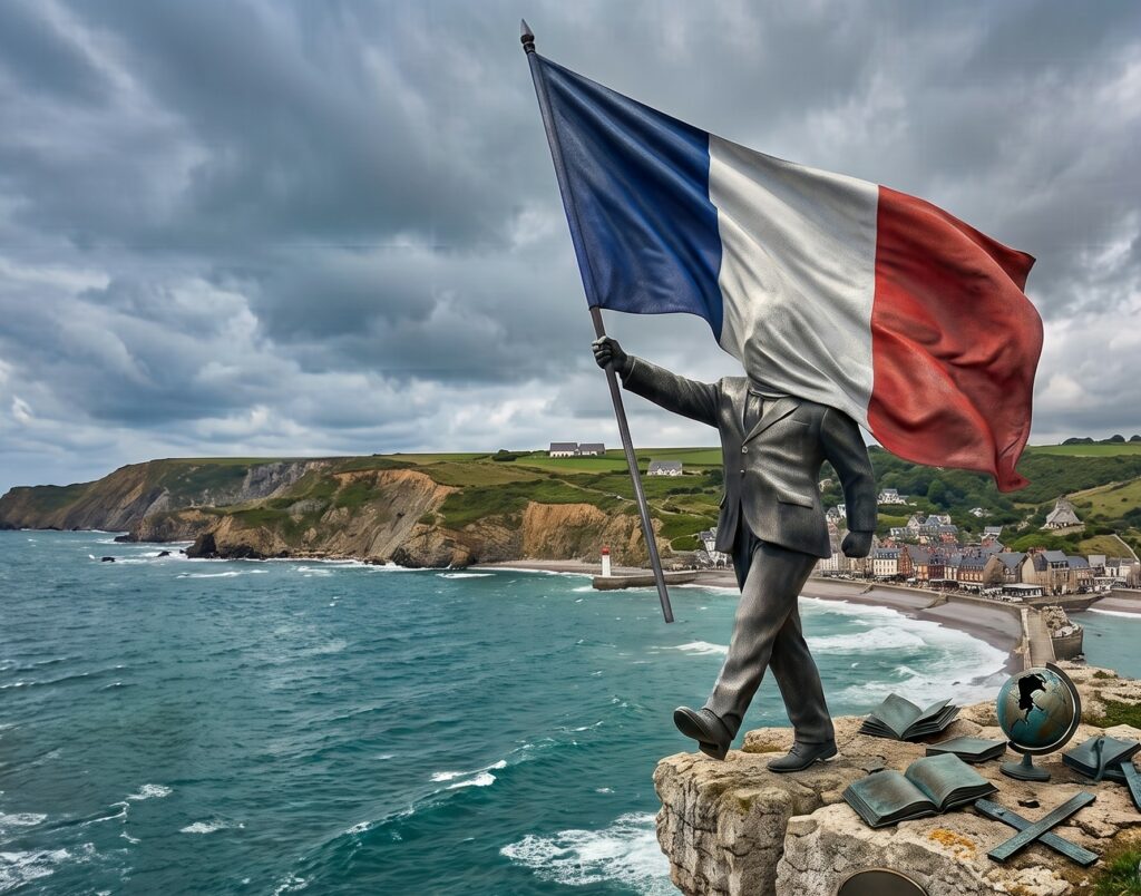Un grand pas en avant au bord de la falaise
